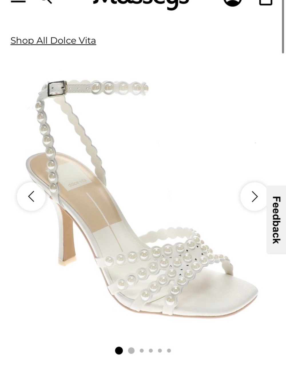 Dolce Vita Hellen Pearl Heels – White | Size 10 | NIB